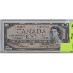 1954 CANADIAN $100 DOLLAR BILL