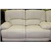 Image 2 : NEW WHITE BONDED LEATHER SOFA AND LOVESEAT