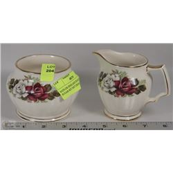 SADLER ENGLAND CREAMER AND SUGAR SET 3427 CREAM