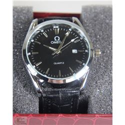 REPLICA OMEGA MENS WATCH WITH BLACK STRAP