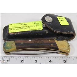 HARLEY DAVIDSON 4" BUCK KNIFE USA MADE COMES WITH