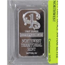 21) 1 TROY OUNCE .999 FINE SILVER NORTHWEST