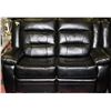 Image 2 : NEW BLAKE BLACK LEATHERETTE RECLINING SOFA & LOVE