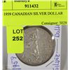 Image 1 : 3) 1959 CANADIAN SILVER DOLLAR
