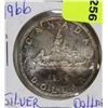 Image 1 : 12) 1966 CANADIAN SILVER DOLLAR TONED