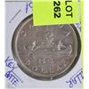 Image 1 : 7) 1946 CANADIAN SILVER DOLLAR (KEY DATE) (RARE)