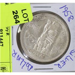 18) 1958 CANADIAN SILVER DOLLAR