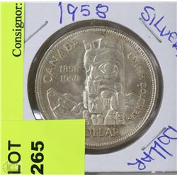 17) 1958 CANADIAN SILVER DOLLAR
