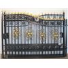 Image 1 : 20' HEAVY DUTY BI-PARTING WROUGHT IRON DRIVEWAY