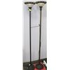 Image 1 : 2 FLOOR LAMPS WITH DECORATIVE GLASS