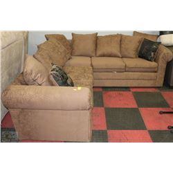 SAFARI FABRIC SECTIONAL WITH THROW CUSHIONS