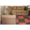 Image 1 : SAFARI FABRIC SECTIONAL WITH THROW CUSHIONS