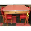 Image 1 : CHILD TABLE WITH DRAWER PLUS 2 UPOLSTERED CHAIRS