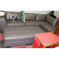 NEW LEATHERETTE SECTIONAL WITH OTTOMAN