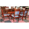Image 1 : SOLID WOOD DINING ROOM TABLE AND CHAIRS WITH LEAF
