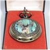 Image 1 : ENAMEL STAG POCKETWATCH WITH CHAIN