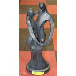 LARGE FAMILY SCULPTURE - 21 INCHES TALL