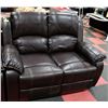 Image 2 : MUNICH 2 TONE CHOCOLATE LEATHER AIR SOFA &LOVESEAT