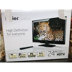 HAIER 24" LCD HD TV WITH 2 HDMI PORTS AND PC INPUT