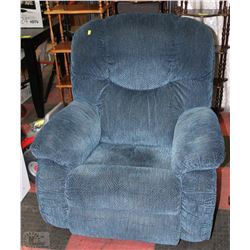 BLUE MATERIAL LAZYBOY RECLINER