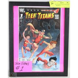 TEEN TITANS #1 COLLECTOR COMIC BOOK DISPLAY