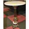 Image 1 : HEAVY MARBLE AND CAST BRASS END TABLE