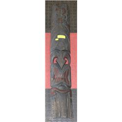 LARGE WOOD WALL CARVED HANGING MASK -