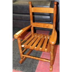 SMALL WOODEN KIDS SIZE ROCKING CHAIR