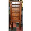 Image 1 : TALL WOODEN JEWELLERY BOX WITH OPENING SIDES