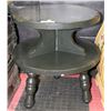 Image 1 : 2-TIER BLACK WOOD SIDE TABLE