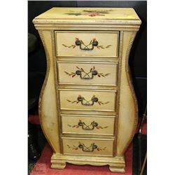 VINTAGE 5-DRAWER HAND PAINTED SIDE