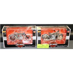 2 HARLEY DAVIDSON MAISTO 1:18 DIE CAST REPLICA