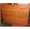Image 1 : SOLID WOOD FILING CABINET 2 DRAWER