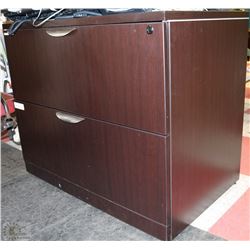 2 DOOR WOOD LATERAL FILING CABINET