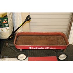 VINTAGE "BIG RED "ROADMASTER U.S.A" METAL WAGON