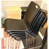 Image 1 : 7 BLACK LEATHERETTE OFFICE CHAIRS