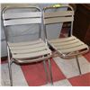 Image 1 : PAIR OF CHROME FOLDING CHAIRS