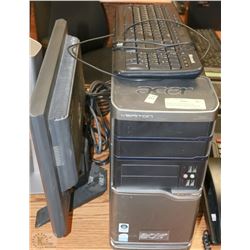 DESKTOP COMPUTER ACER SCREEN/TOWER MISSING MOUSE