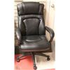 Image 1 : OFFICE CHAIR ON WHEELS BLACK LEATHERETTE