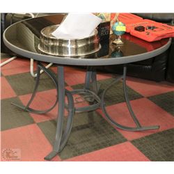 BLACK AND GREY PATIO TABLE