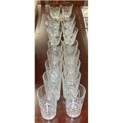 19 PC PINWHEEL CRYSTAL GLASSWARE