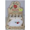 Image 1 : VINTAGE FEDERAL MILK GLASS ROSE CREST SNACK SET