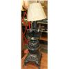 Image 1 : CAST IRON OVEN LOOKING LAMP WITH TWO CUPS