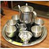Image 1 : 10PC INTERNATIONAL PEWTER SET INCL TEAPOT,CREAMER