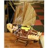 Image 1 : HAND MADE WOODEN SHIP WITH MOVING SAILS, PROPELLER