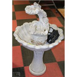 CONCRETE BIRD BATH FOUNTAIN