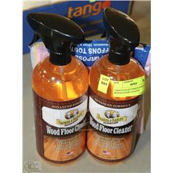2 BOTTLES OF PARKER & BAILEY WOOD FLOOR CLEANER
