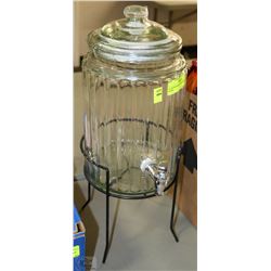 GLASS BEVERAGE DISPENSER WITH STAND