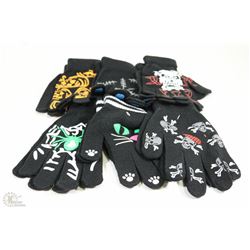6PK YOUTH HALLOWEEN GLOVES