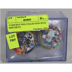 13 HOCKEY POG COLLECTION WITH GRETZKY'S